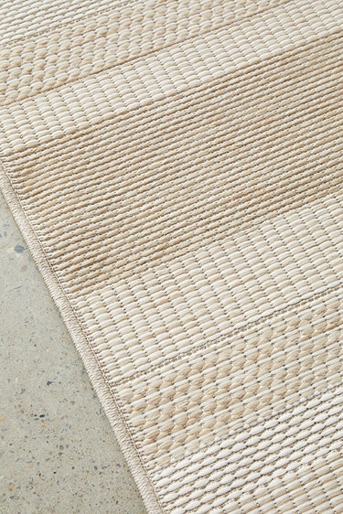 Patio Tilda Cream Natural Modern Indoor Outdoor Flatweave Hallway Runner Rug